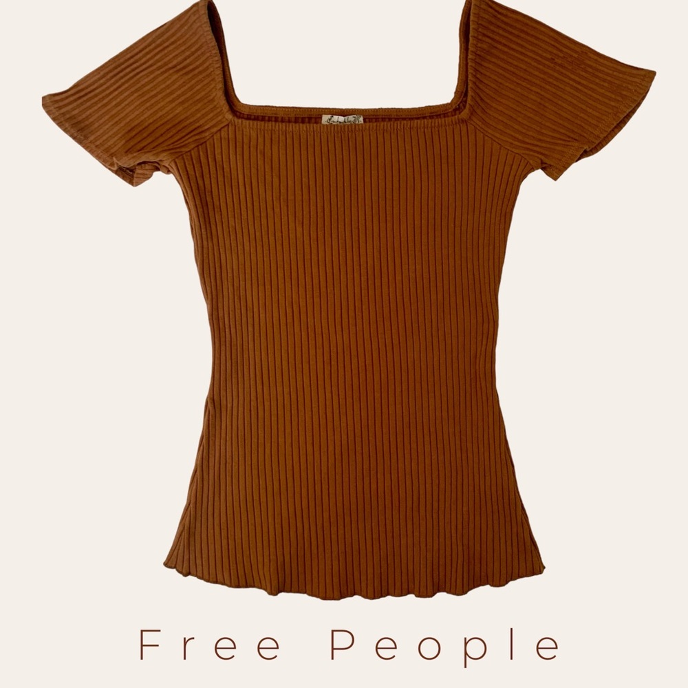 Free People Ribbed T-Shirt Sz S